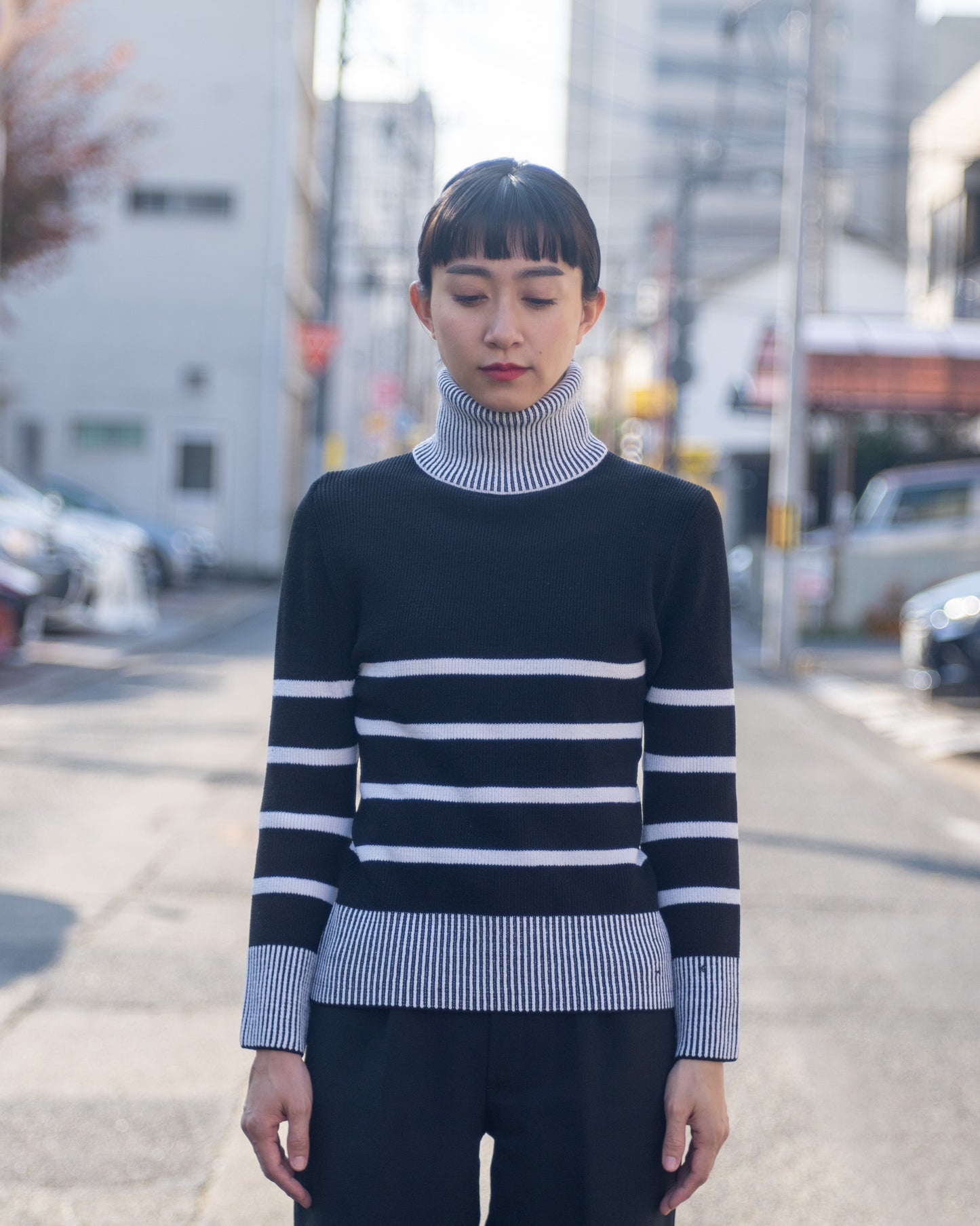 High neck knit