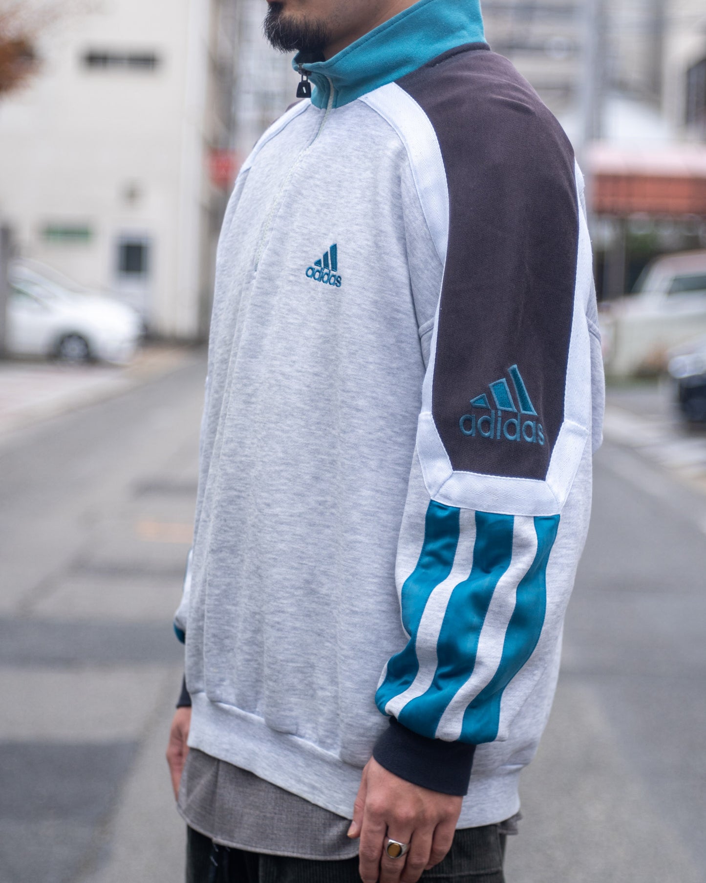 90s adidas Half zip sweat