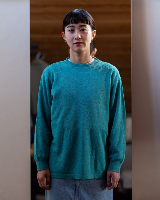 jacquard light blue knit