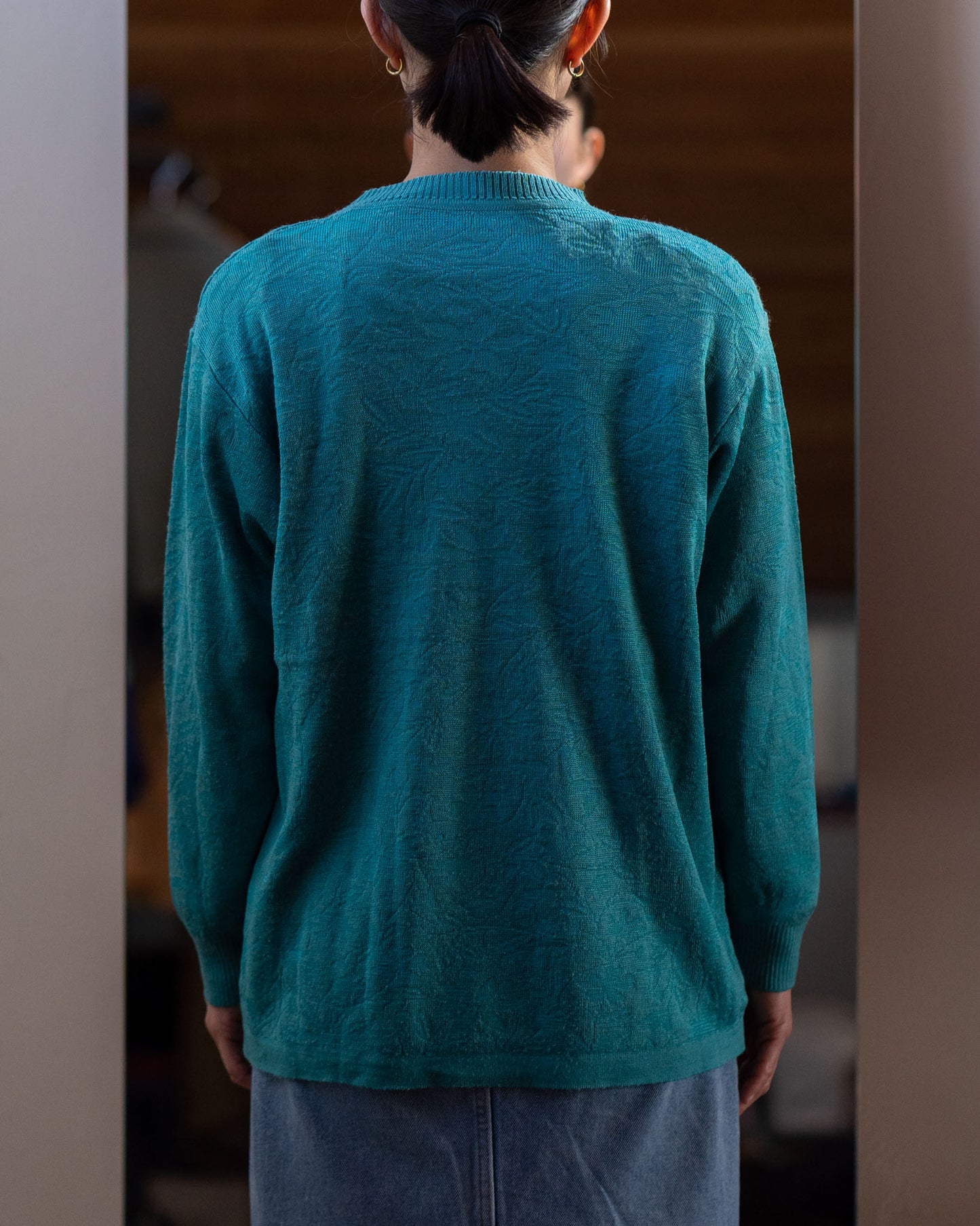 jacquard light blue knit